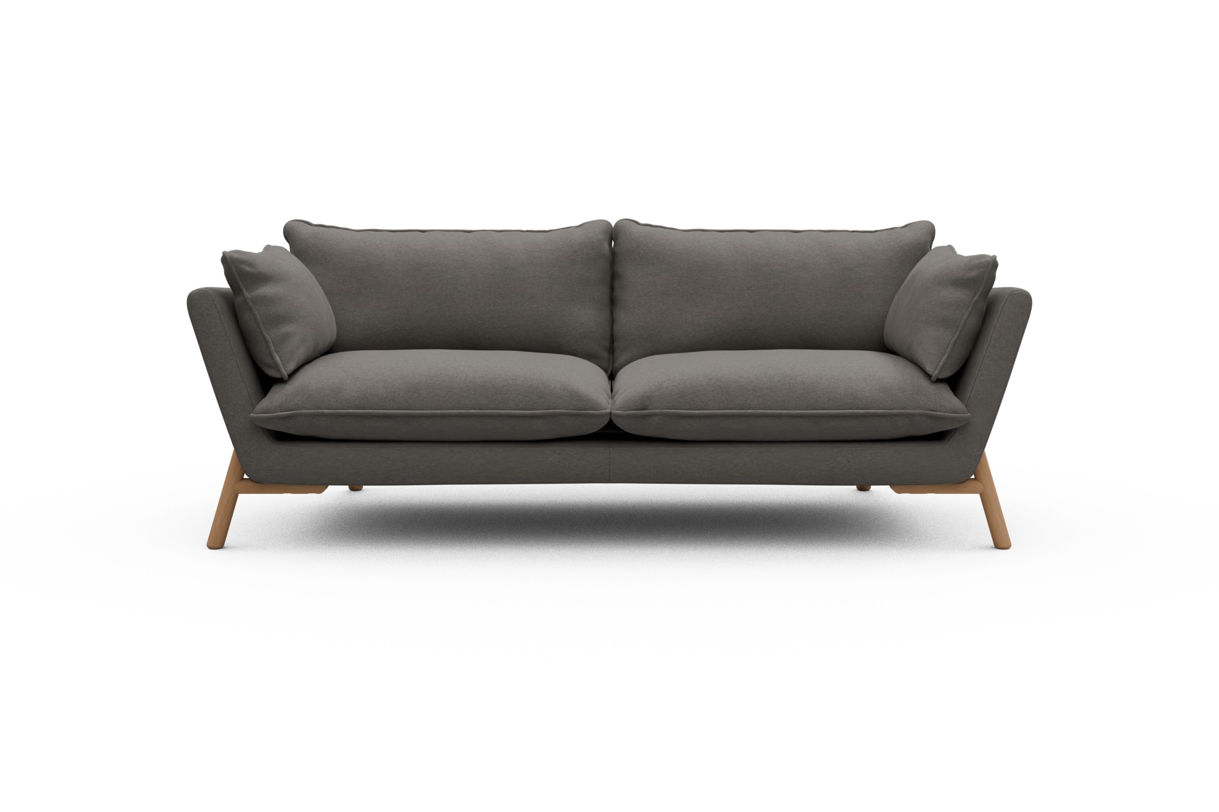 Skandi Home Sofa Emil PREMIUM 3-Sitzer Beinfarbe Eiche Natur Satya-Taupe moebelfaktor