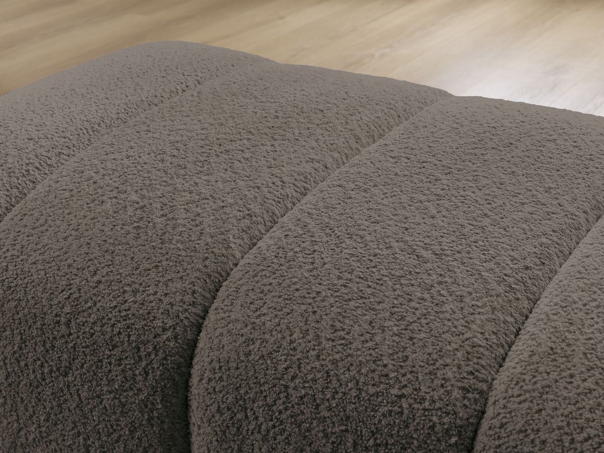 Bobochic Annecy Pouf Bouclé-Stoff Braun