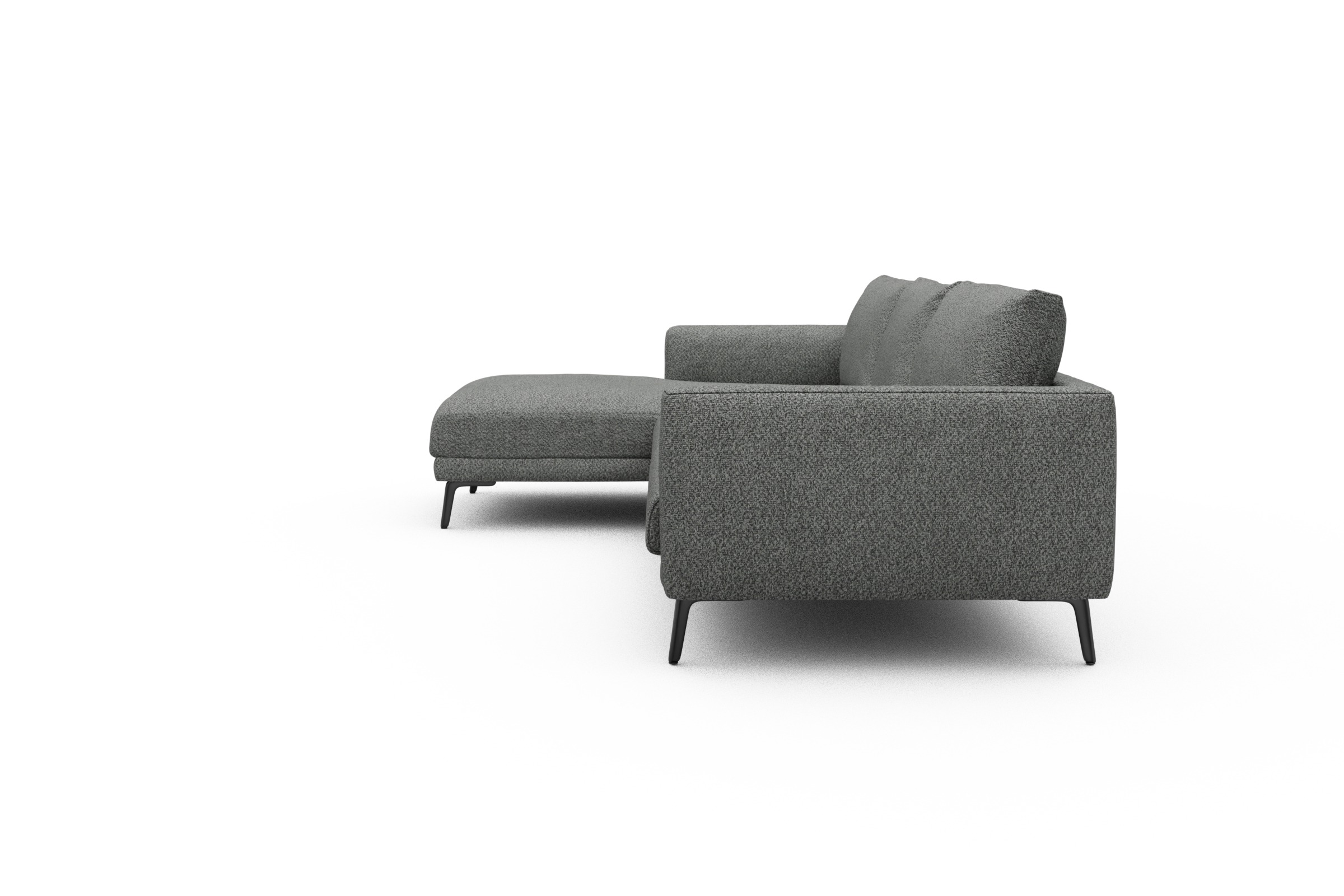 Ecksofa Karl Chaiselongue links mit 2,5-Sitzer Vanora-Warm-Grey