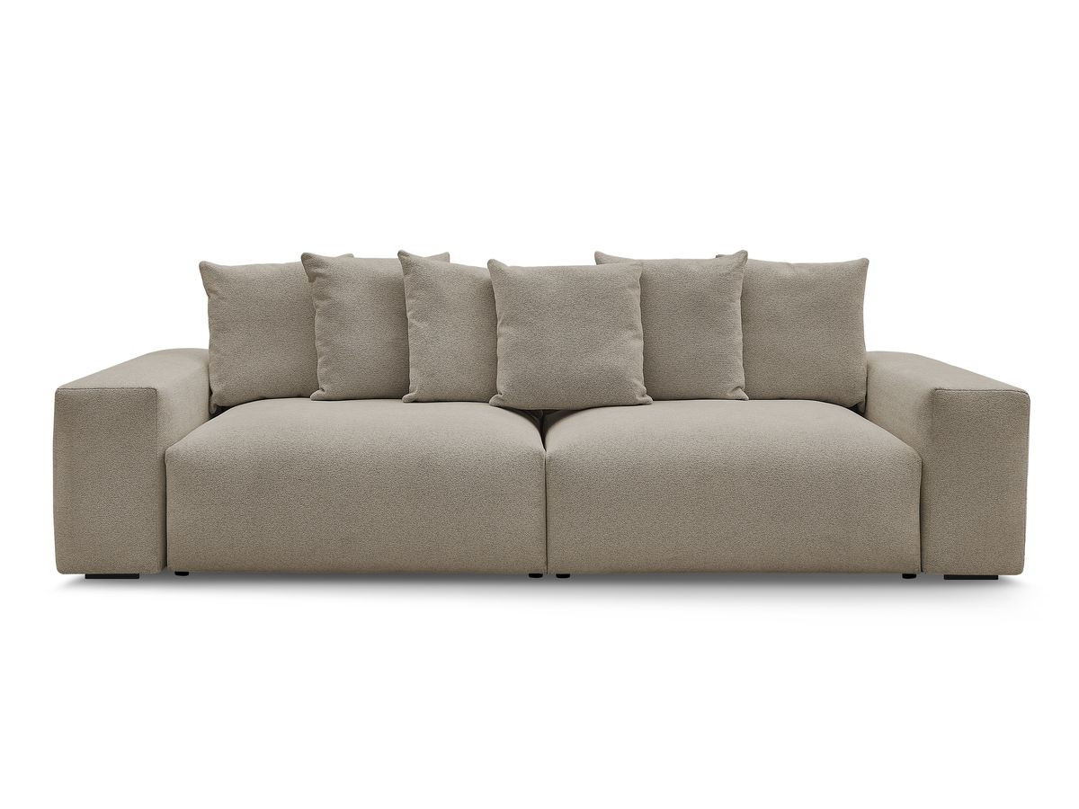 Bobochic Voltaire Sofa 4-Sitzer 320 × 124 cm Melange-Stoff Taupe