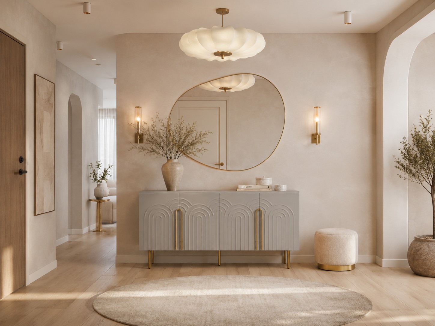 Livin Hill Sideboard Stilig, Beine Hellgrau/Goldfarben