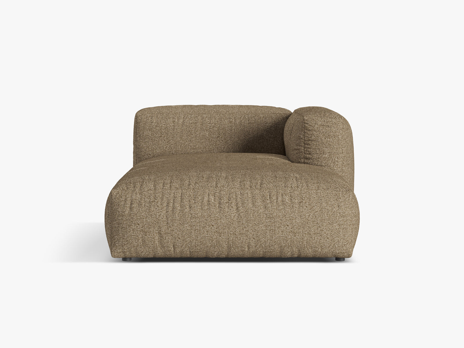 Micadoni Recamiere Martina 1-Sitzer Rechts Boucle Monet Cappuccino
