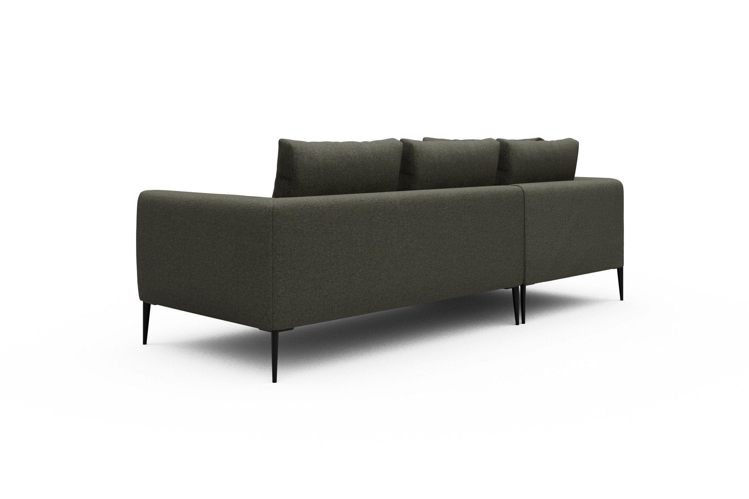 Ecksofa Paul Relax-Ecke links mit 2-Sitzer Sama-Winter-Moss