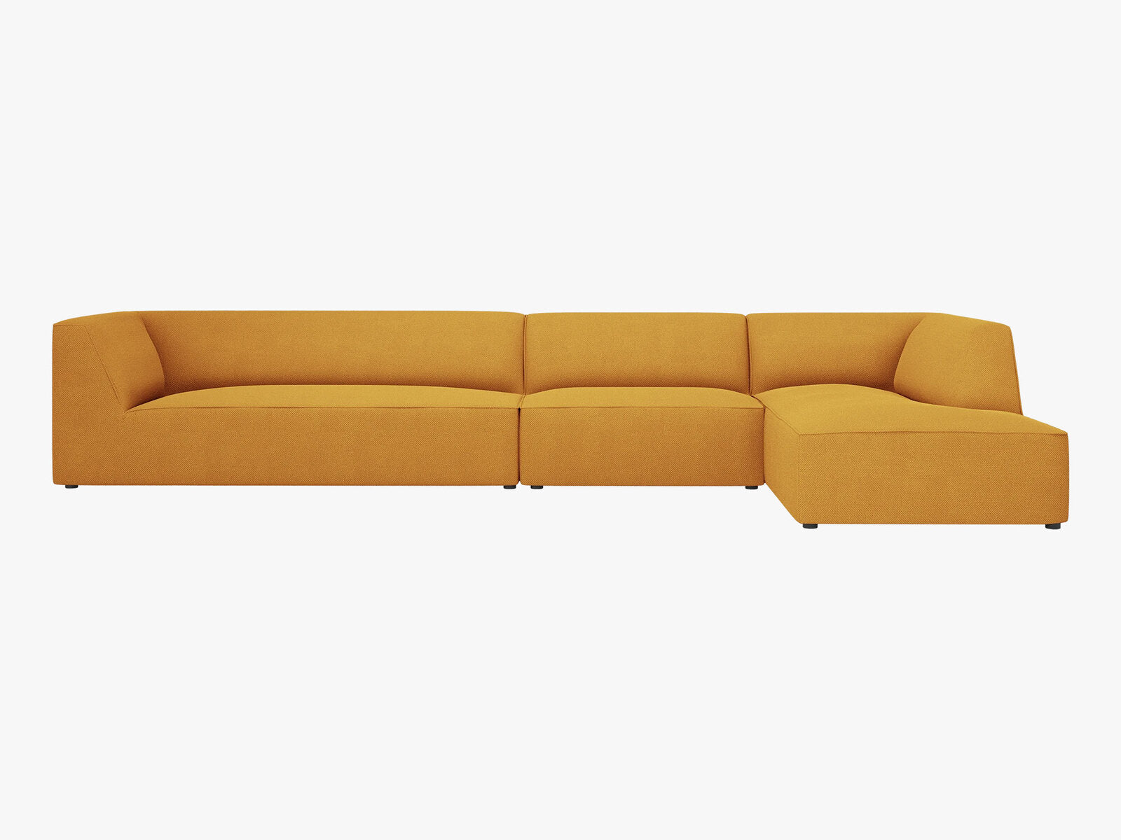 Micadoni Ecksofa Ruby 5-Sitzer Rechts Strukturierter Stoff Ottawa Gelb