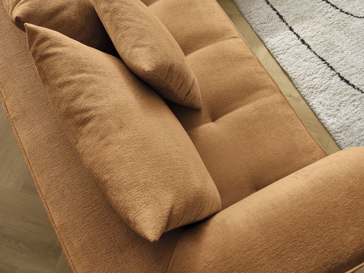 Bobochic Whesley Ecksofa Stoff Gelb Ecke links