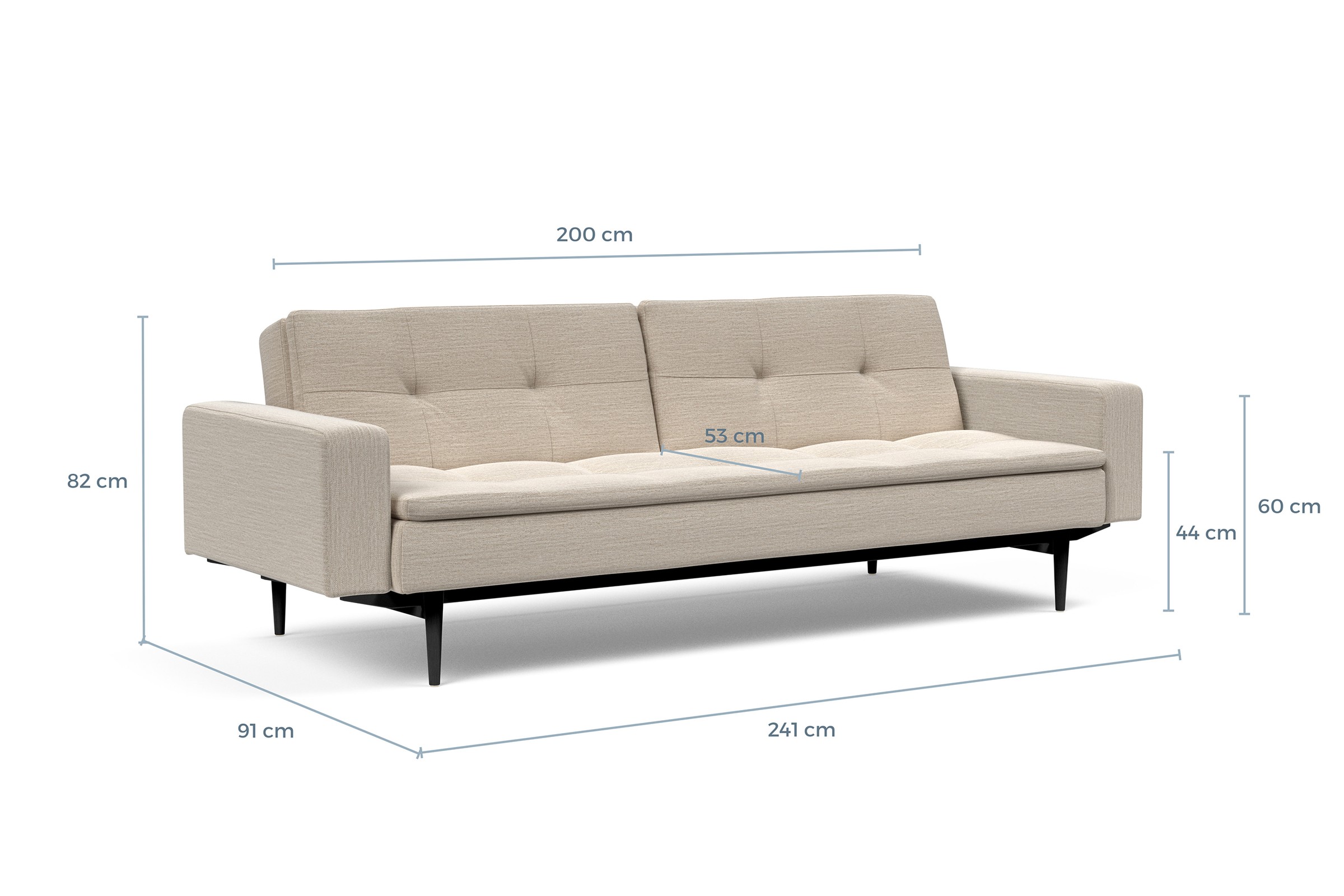 Schlafsofa Dublexo mit Armlehnen