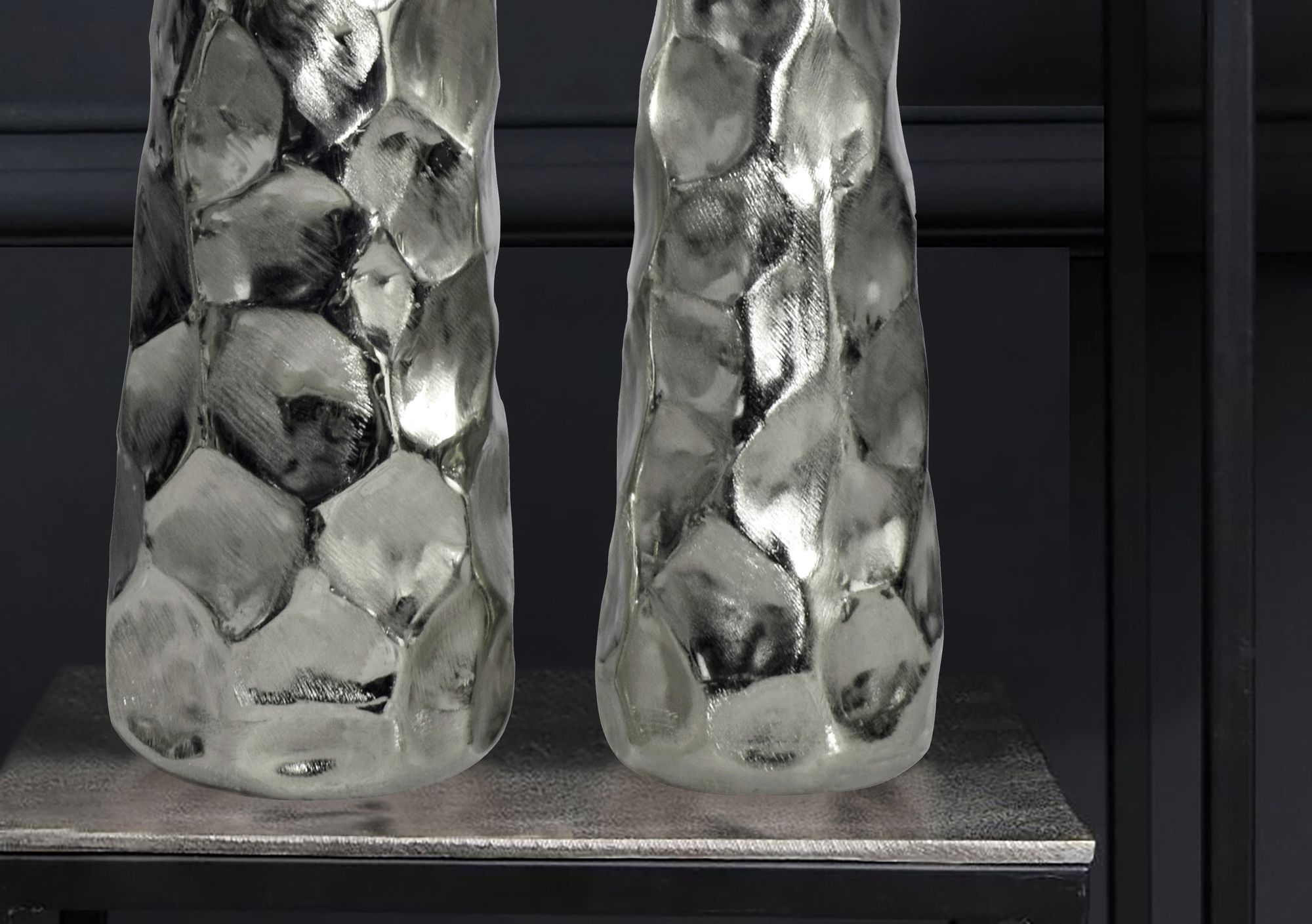 Tischvase Vikeland Aluminium Silber Ø 15 × H 49 cm