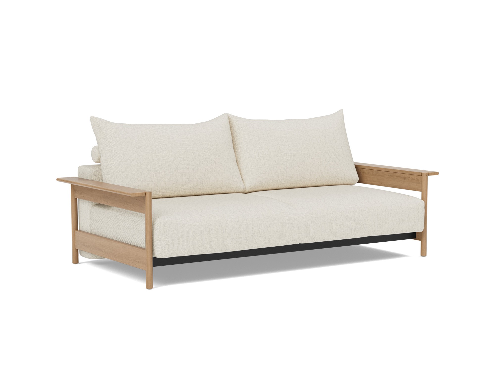 Schlafsofa Malloy Wood Boucle Skandi 531-Off-White