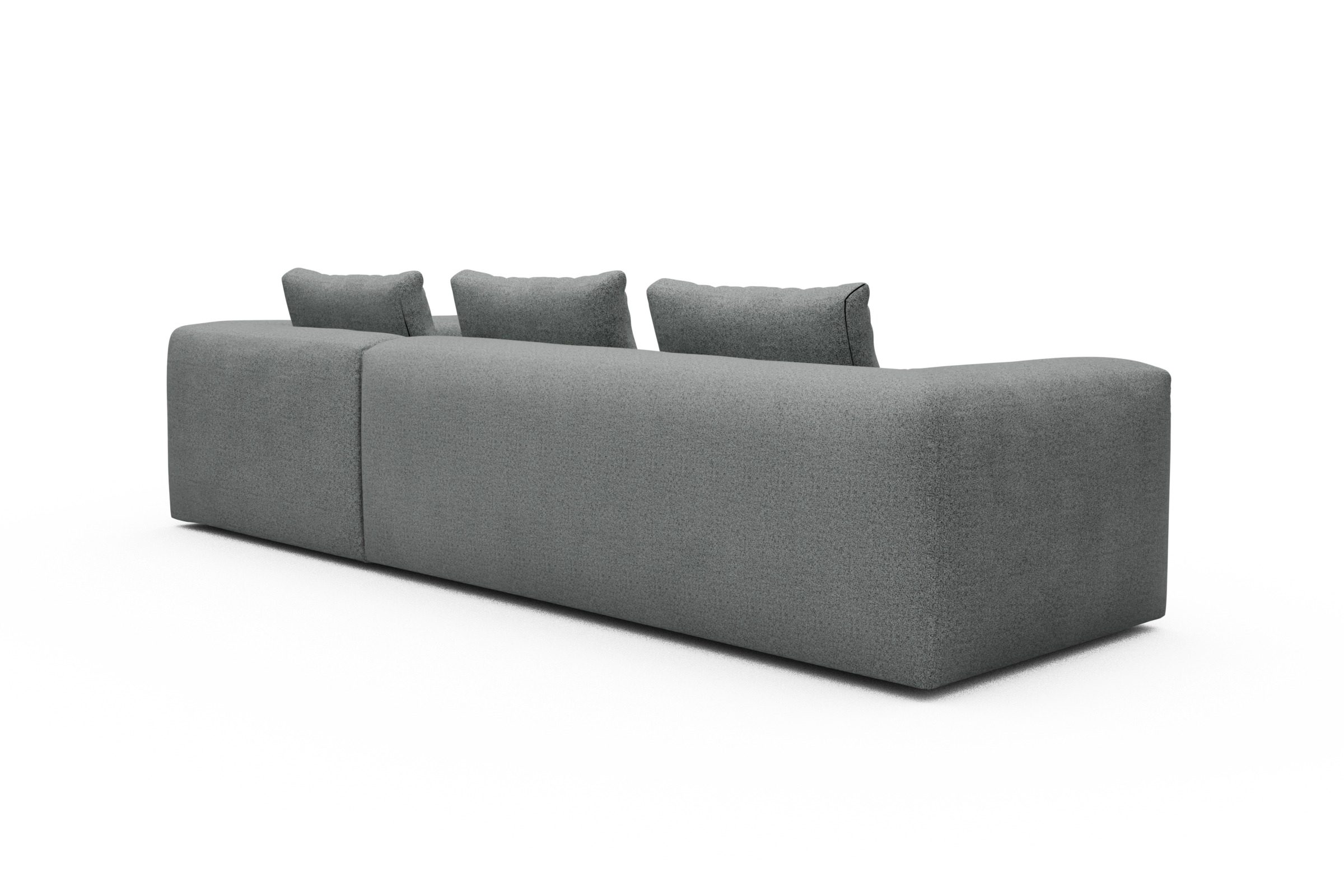 Ecksofa Fred Relax-Ecke rechts mit 2,5-Sitzer Aivi-Gravet-Grey