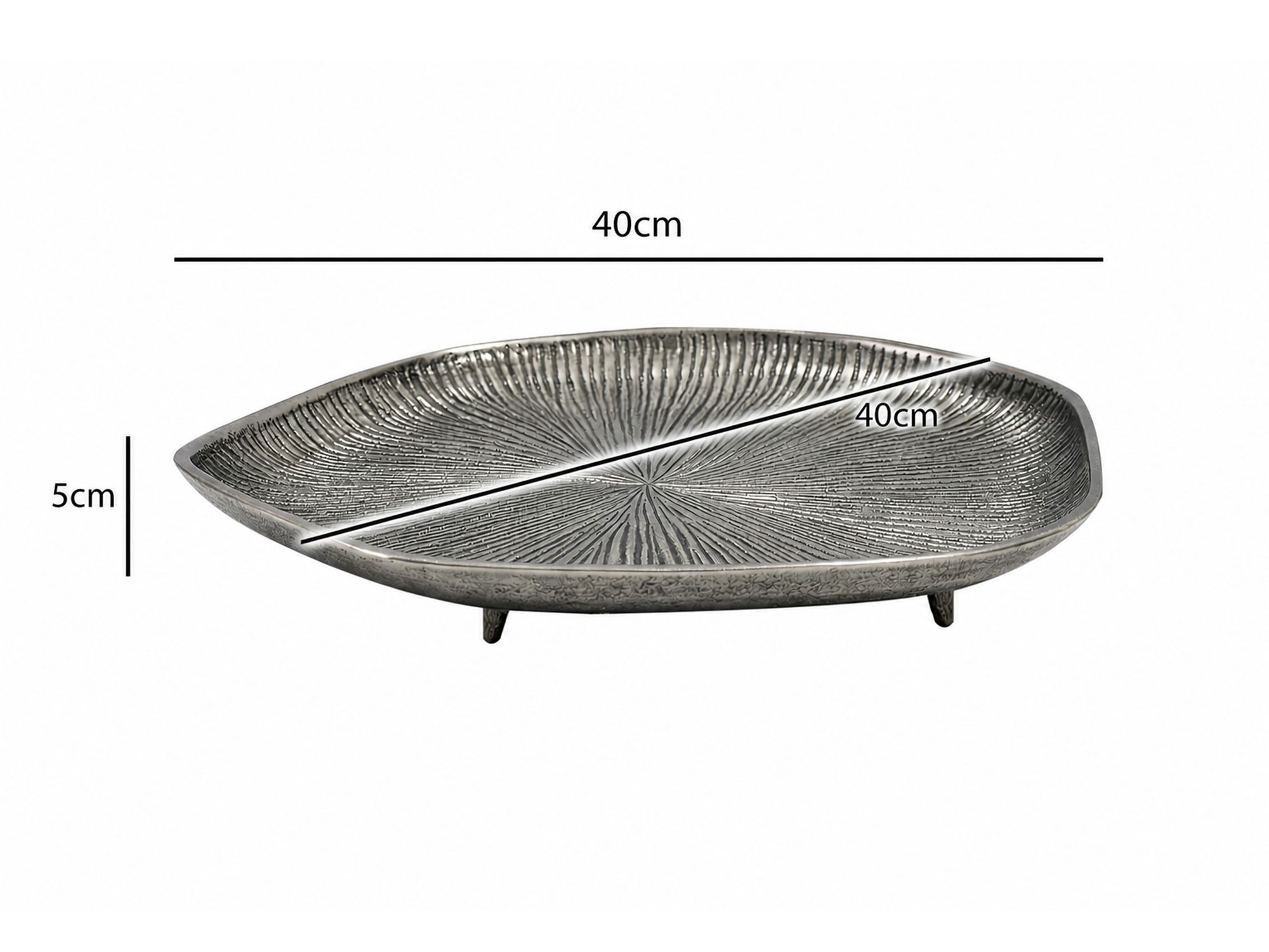 Dekoschale Midsund Aluminium Silber 40 × 40 × 5 cm