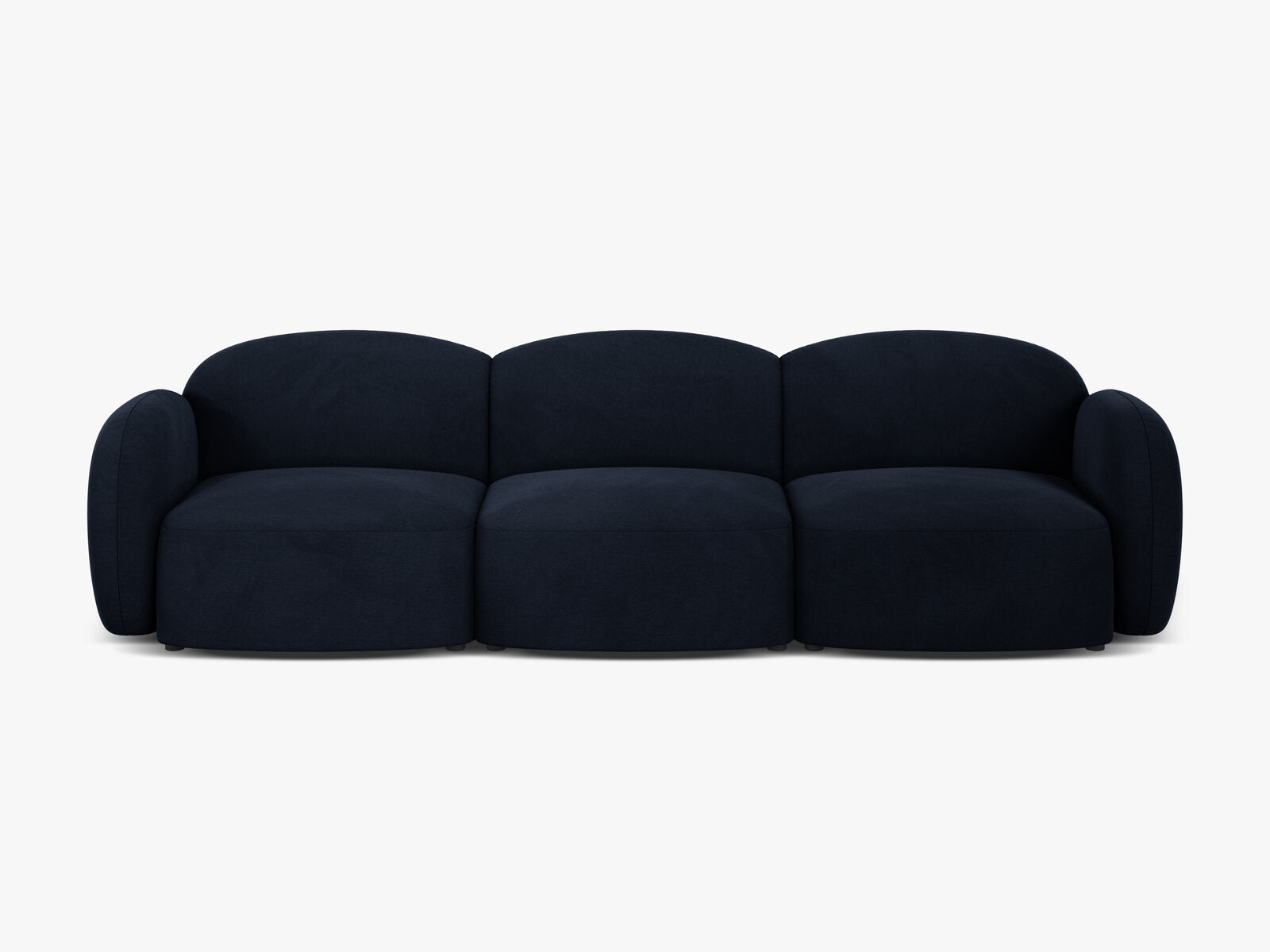 Micadoni Sofa Blair 3-Sitzer Samt Casino Königsblau