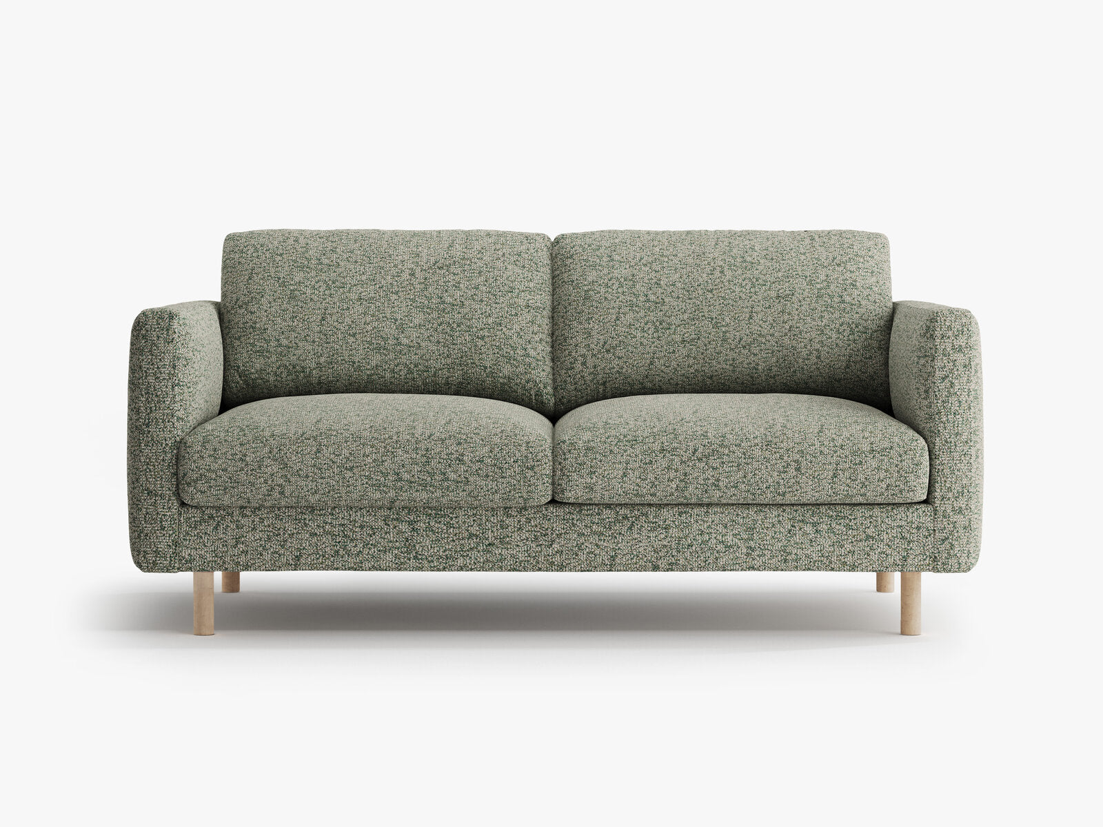 Micadoni Sofa Eden 2-Sitzer Strukturierter Stoff Moßgrün Melange