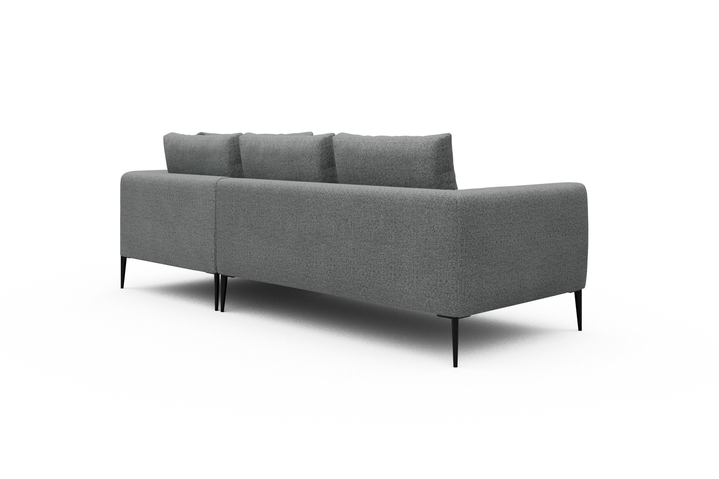 Ecksofa Paul Relax-Ecke rechts mit 2-Sitzer Aivi-Gravet-Grey