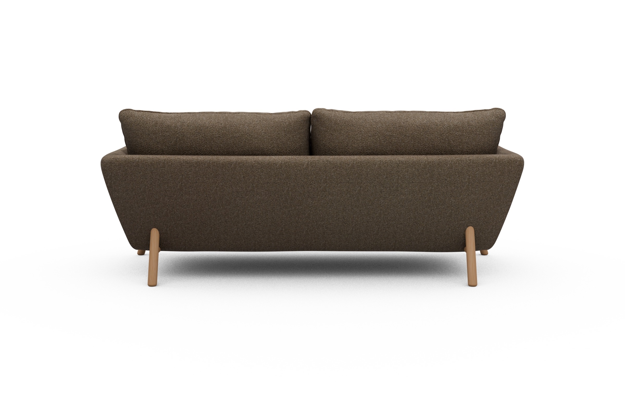 Sofa Emil 3-Sitzer Beinfarbe Eiche Natur Aivi-Khaki-Brown