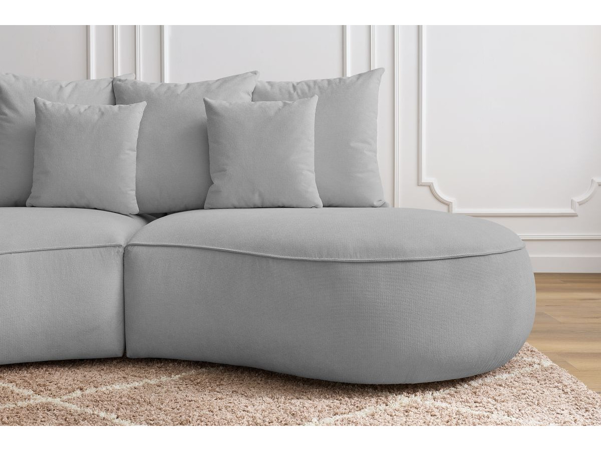 Bobochic Saint-germain Sofa 3-Sitzer Strukturstoff Hellgrau