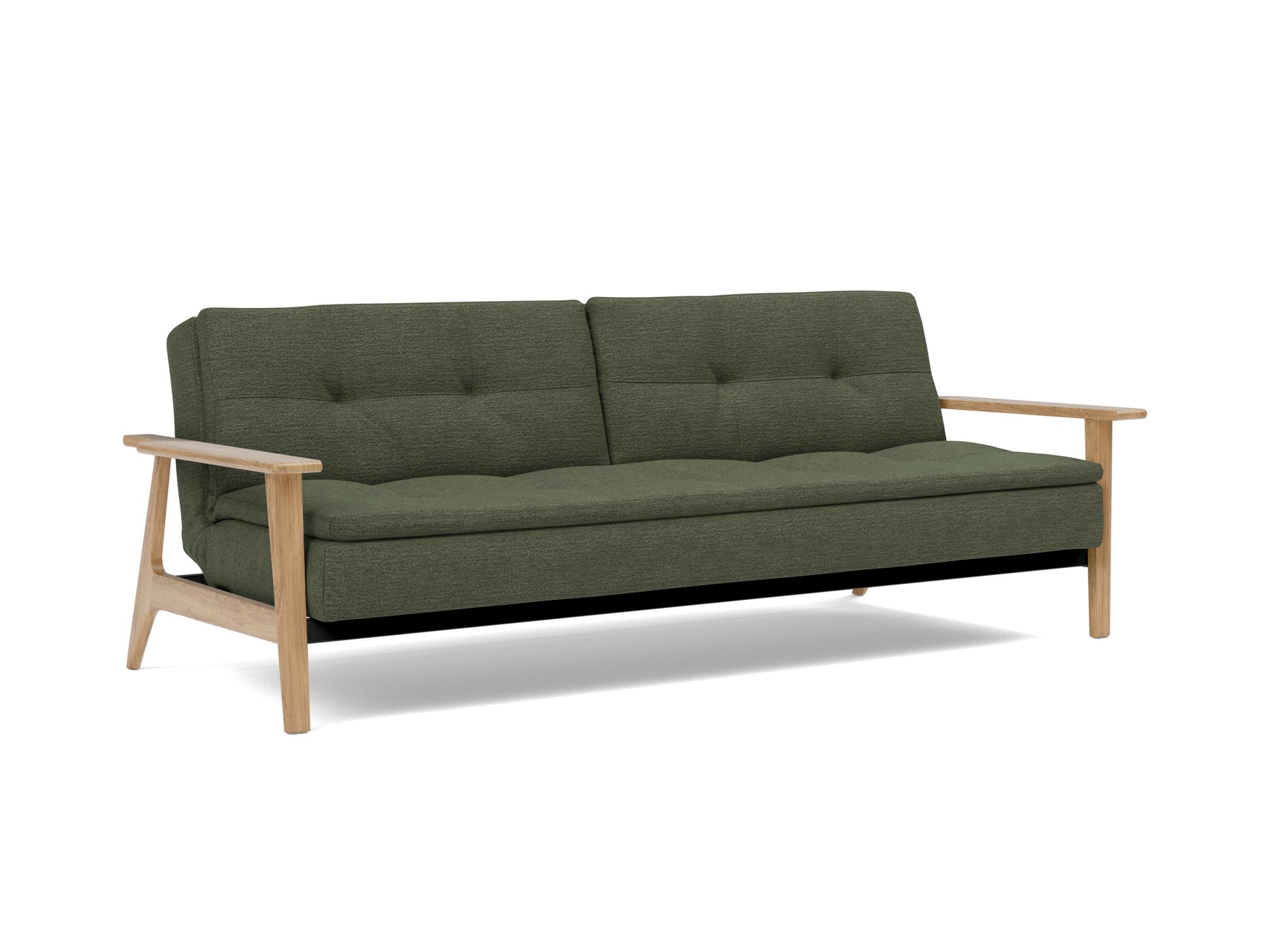 Schlafsofa Dublexo Frej Strukturierter Stoff Taura 353-Forest