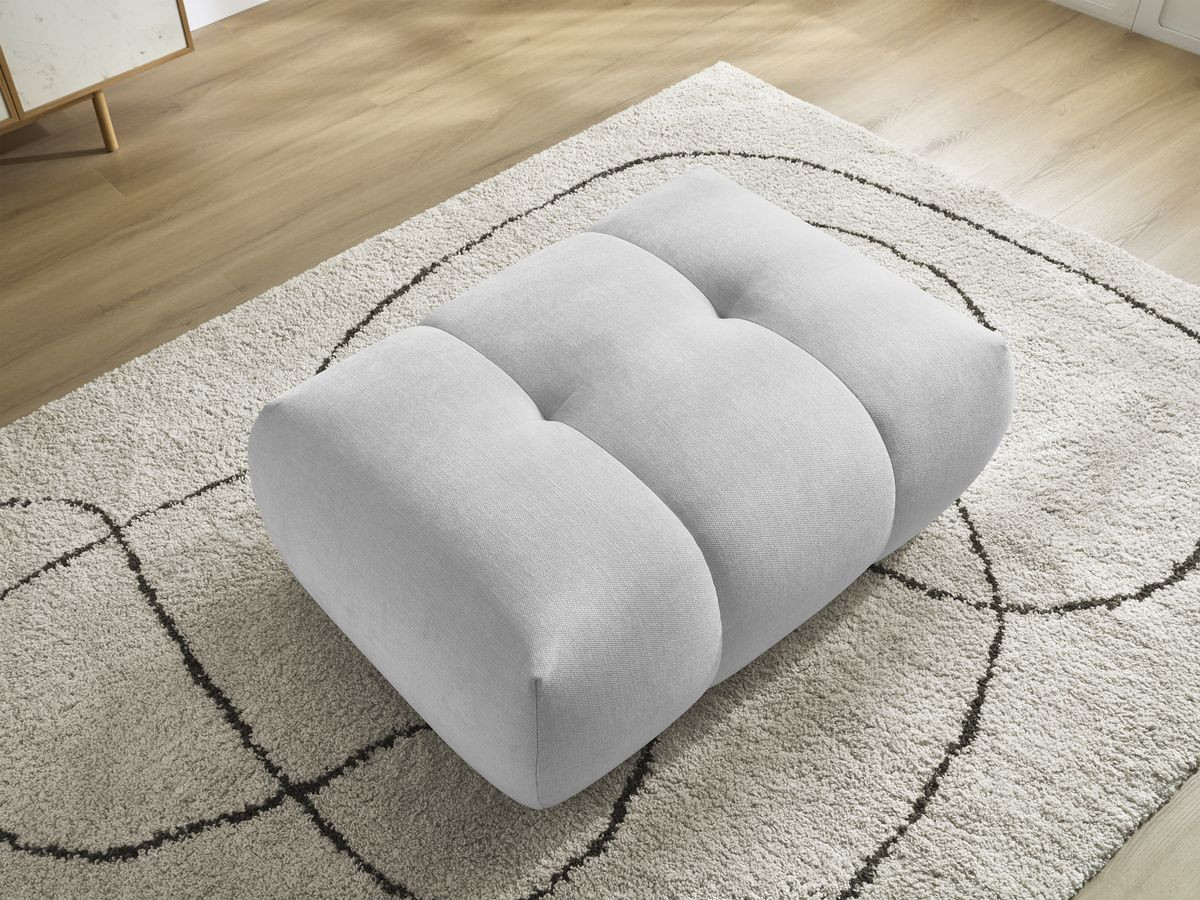 Bobochic Fuji Pouf Stoff Hellgrau