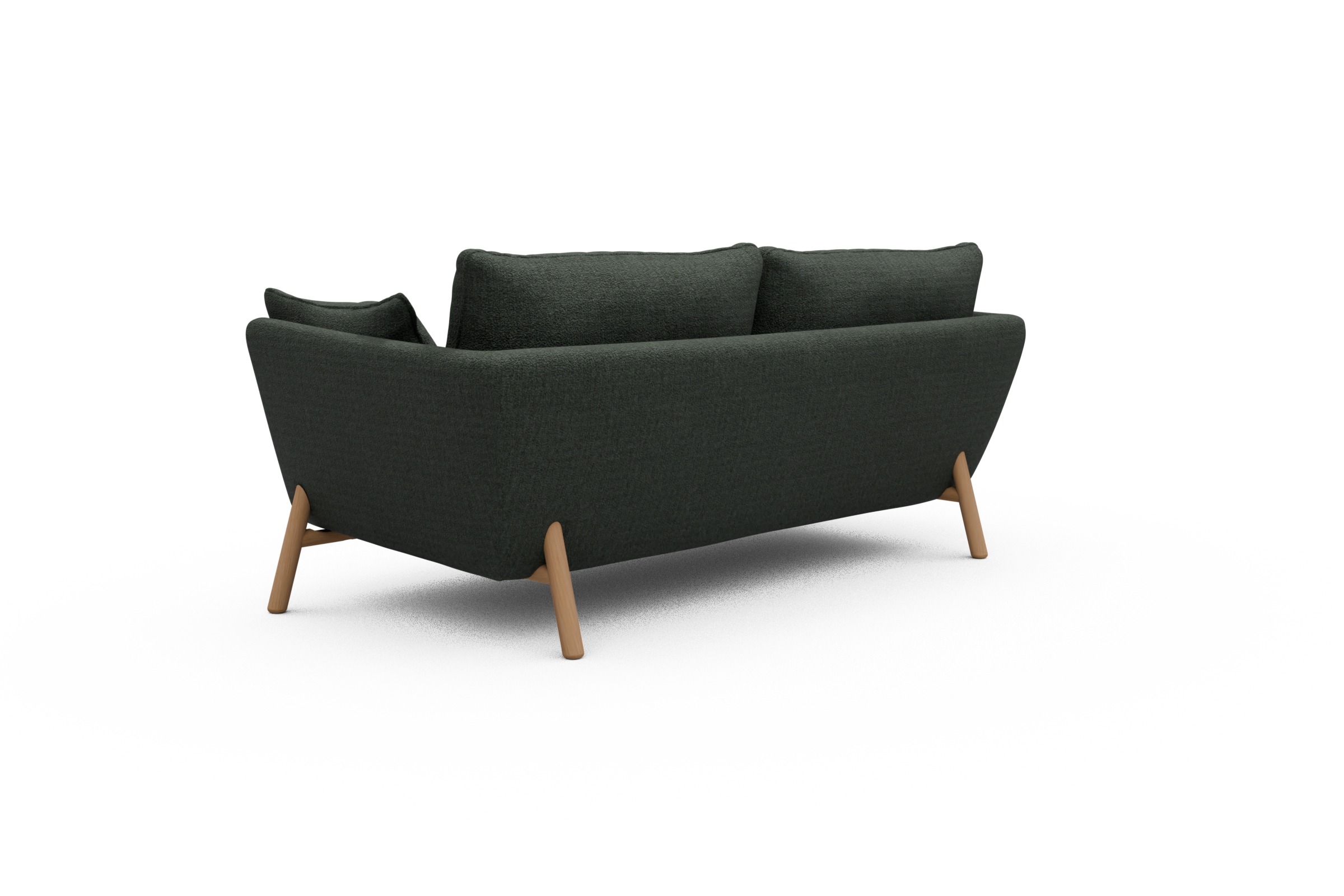 Sofa Emil 2-Sitzer Beinfarbe Eiche Natur Aivi-Pine-Green