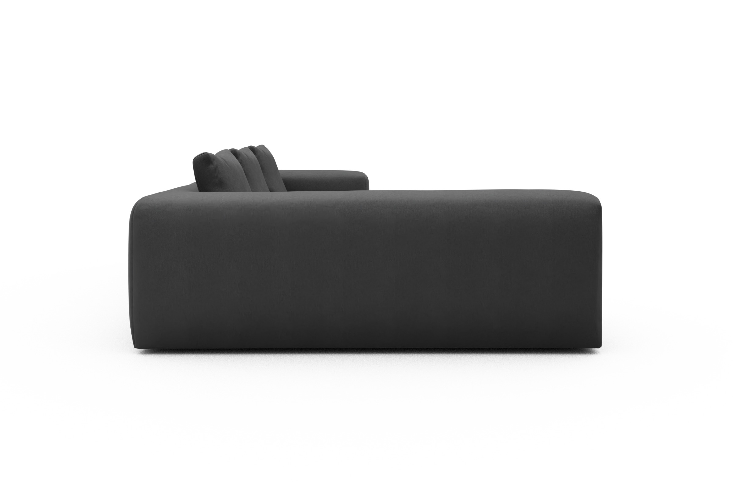 Ecksofa Fred 2x 2,5-Sitzer links offen Satya-Zinc