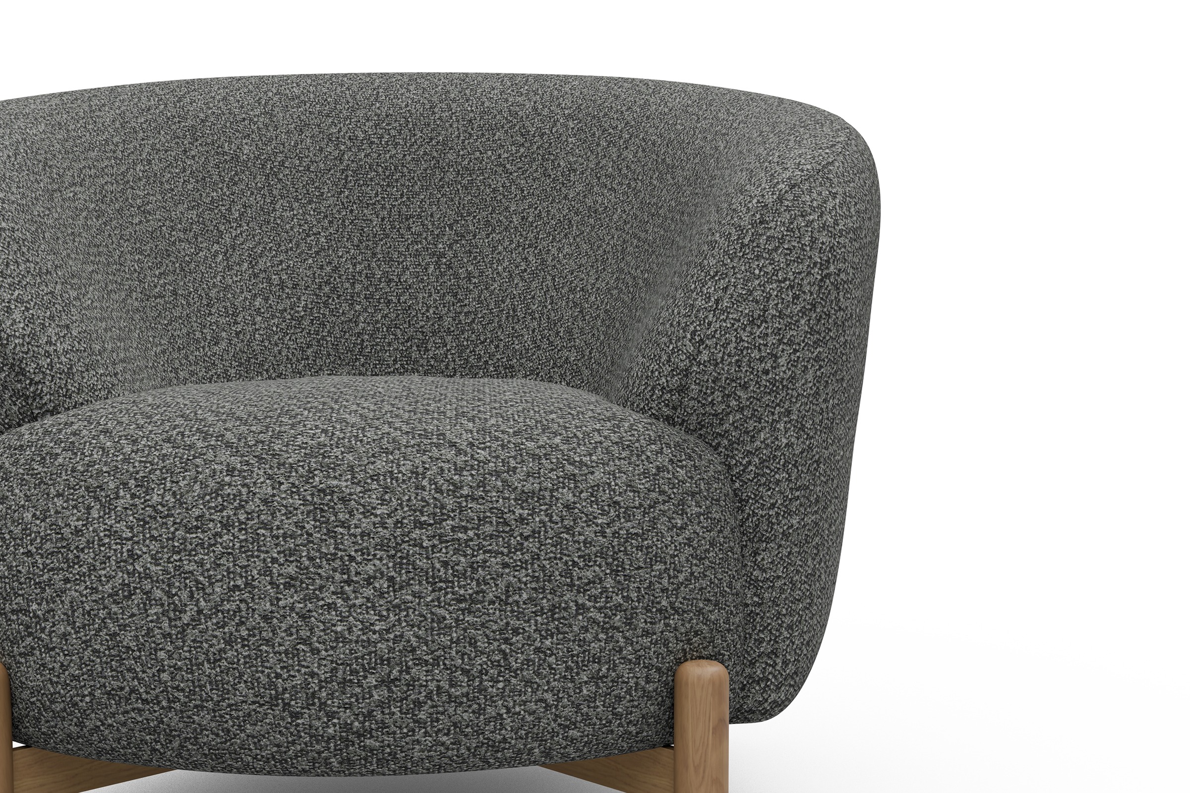 Sessel Ronda Holzbeine Eiche Natur Vanora-Warm-Grey