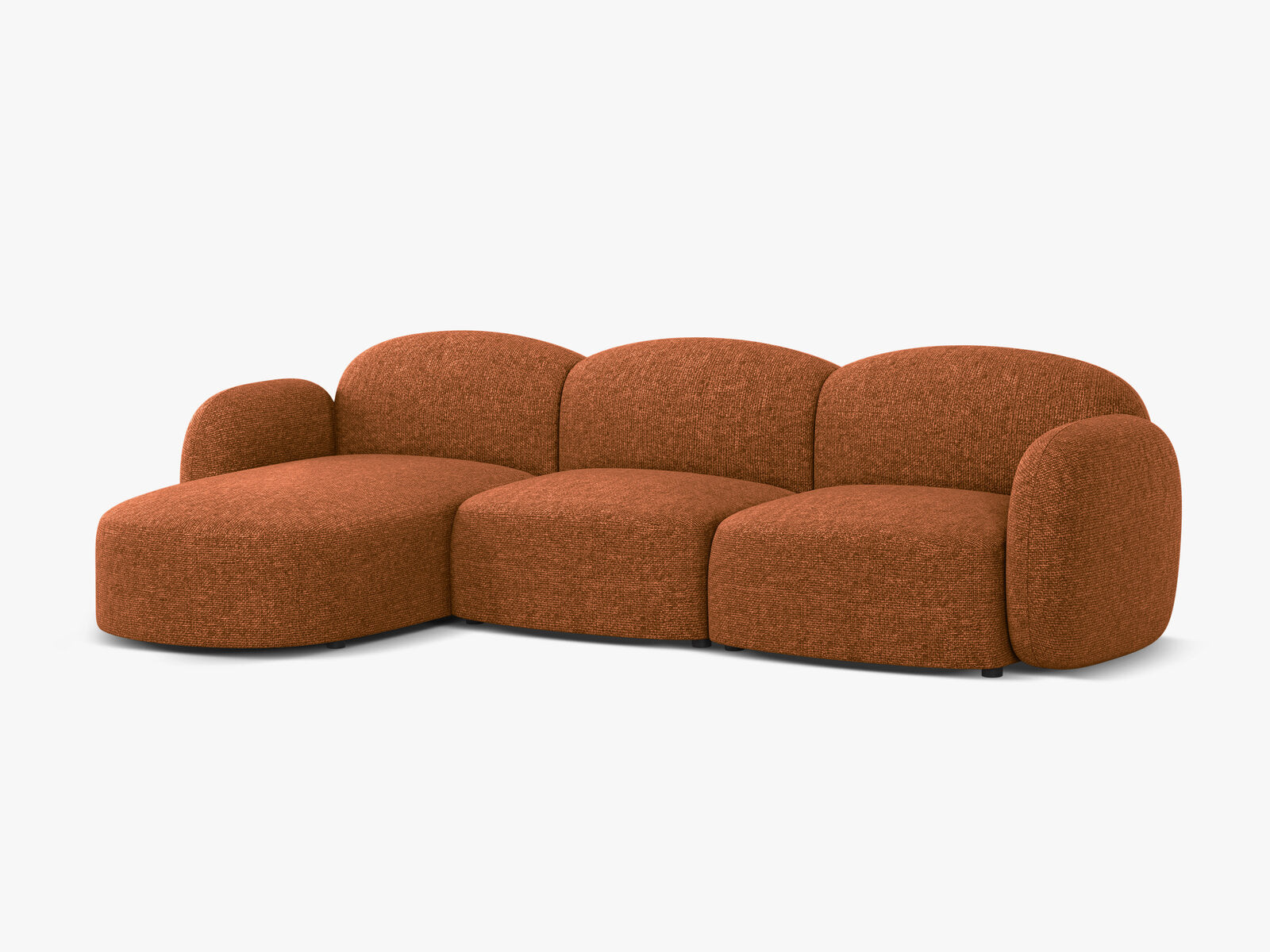 Micadoni Ecksofa Blair 4-Sitzer Links Chenille Eden Ziegel