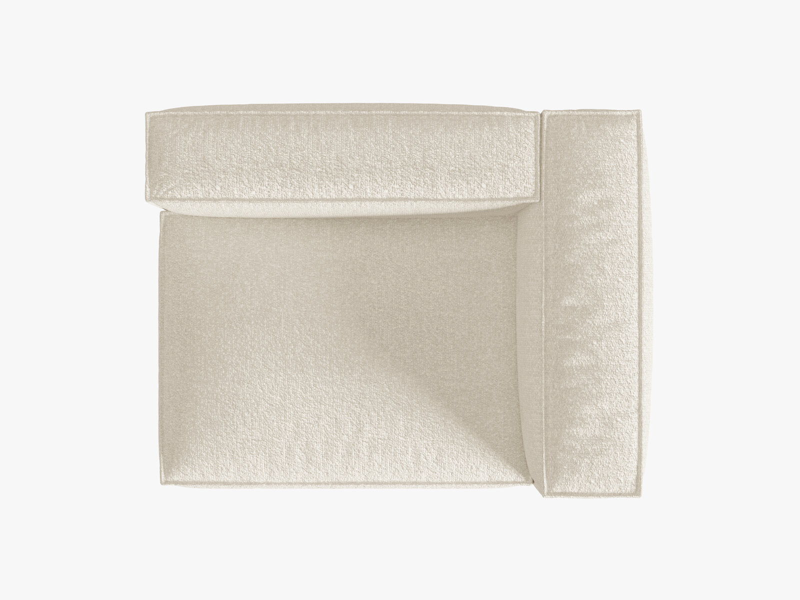 Micadoni Eckmodul Nuria 2-Sitzer Boucle Monet Elfenbein Rechts
