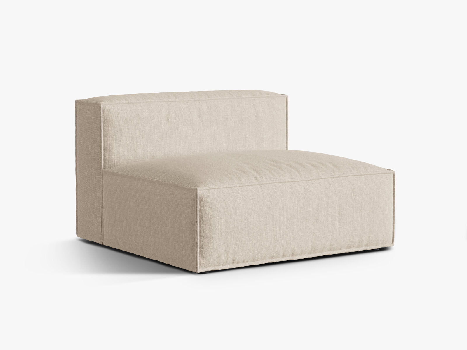 Micadoni Modul Nuria 2-Sitzer Strukturierter Stoff Beige
