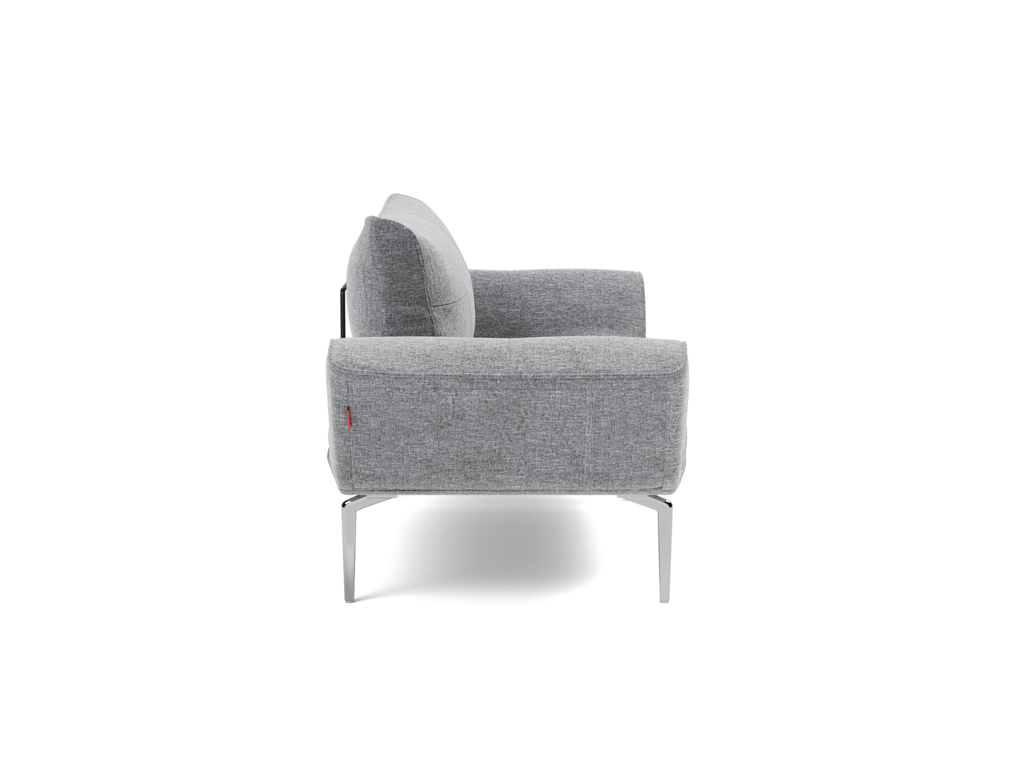 Tagesbett Zeal Strukturierter Stoff Twist 565-Granite Beine Straw Aluminium