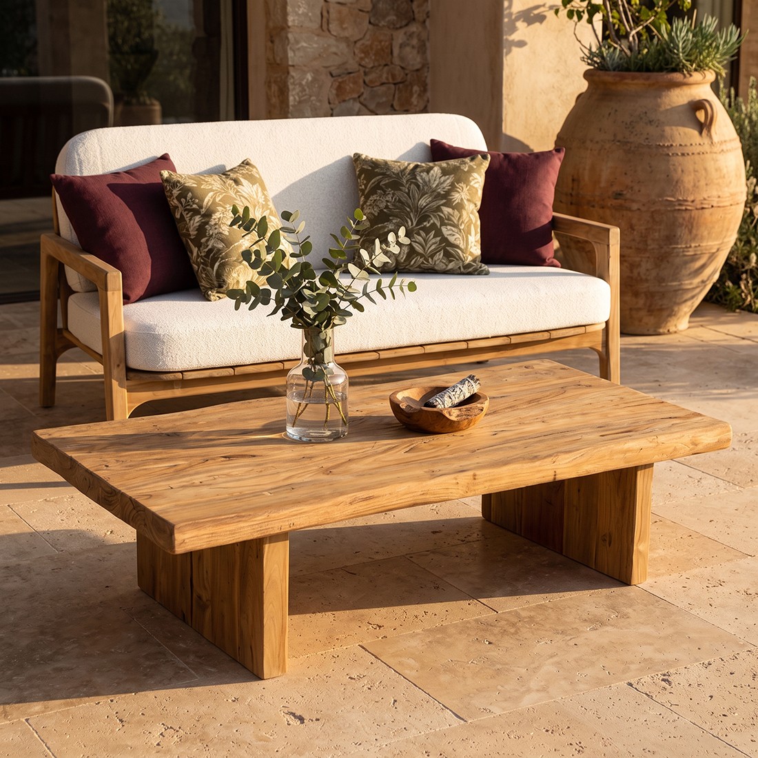 Raw Materials Couchtisch Teak Recyclingholz