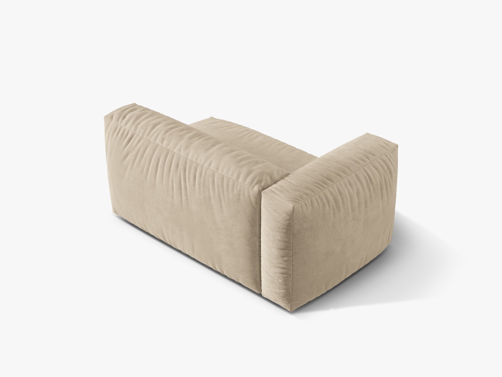 Micadoni Eckmodul Martina 1-Sitzer Groß Links Samt Vogue Helles Beige
