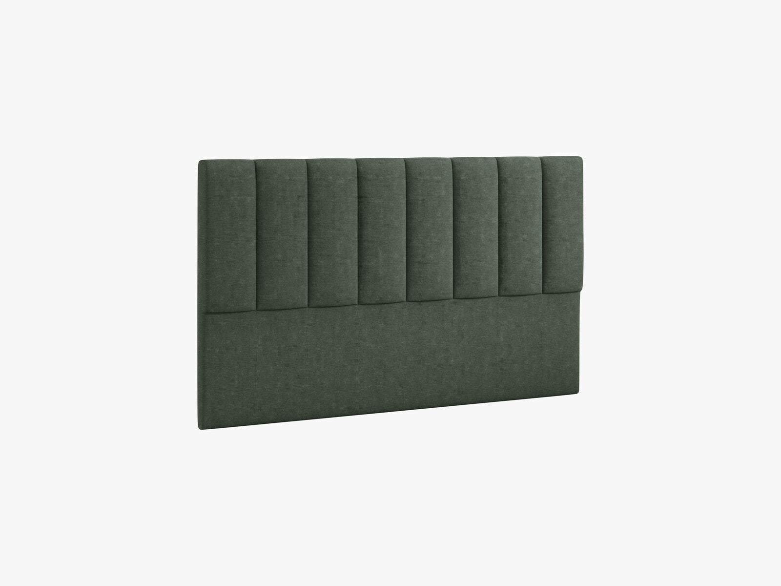 Micadoni Marl Samtiger Kopfteil 140 cm (H 95 cm) Strukturierter Stoff Liberty Moosgrün 160x95