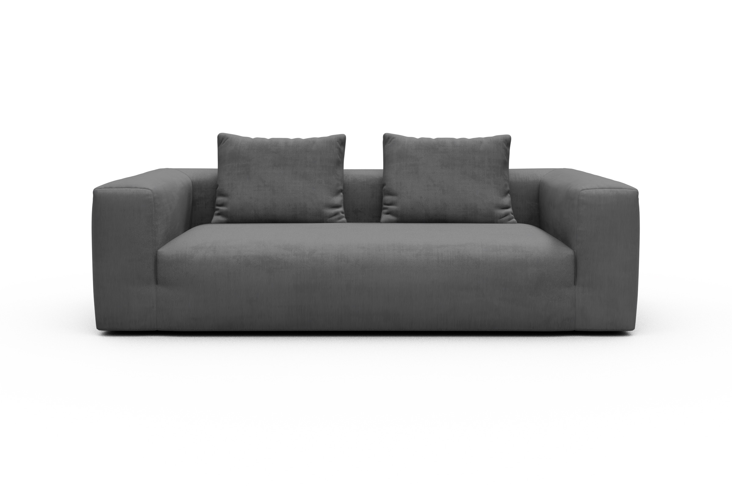 Skandi Home Sofa Fred 3-Sitzer Cordufine-Grey moebelfaktor