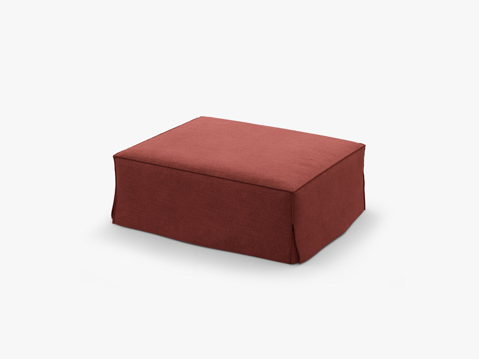Micadoni Hocker Jodie 1-Sitzer Strukturierter Stoff Lins Kirschholz