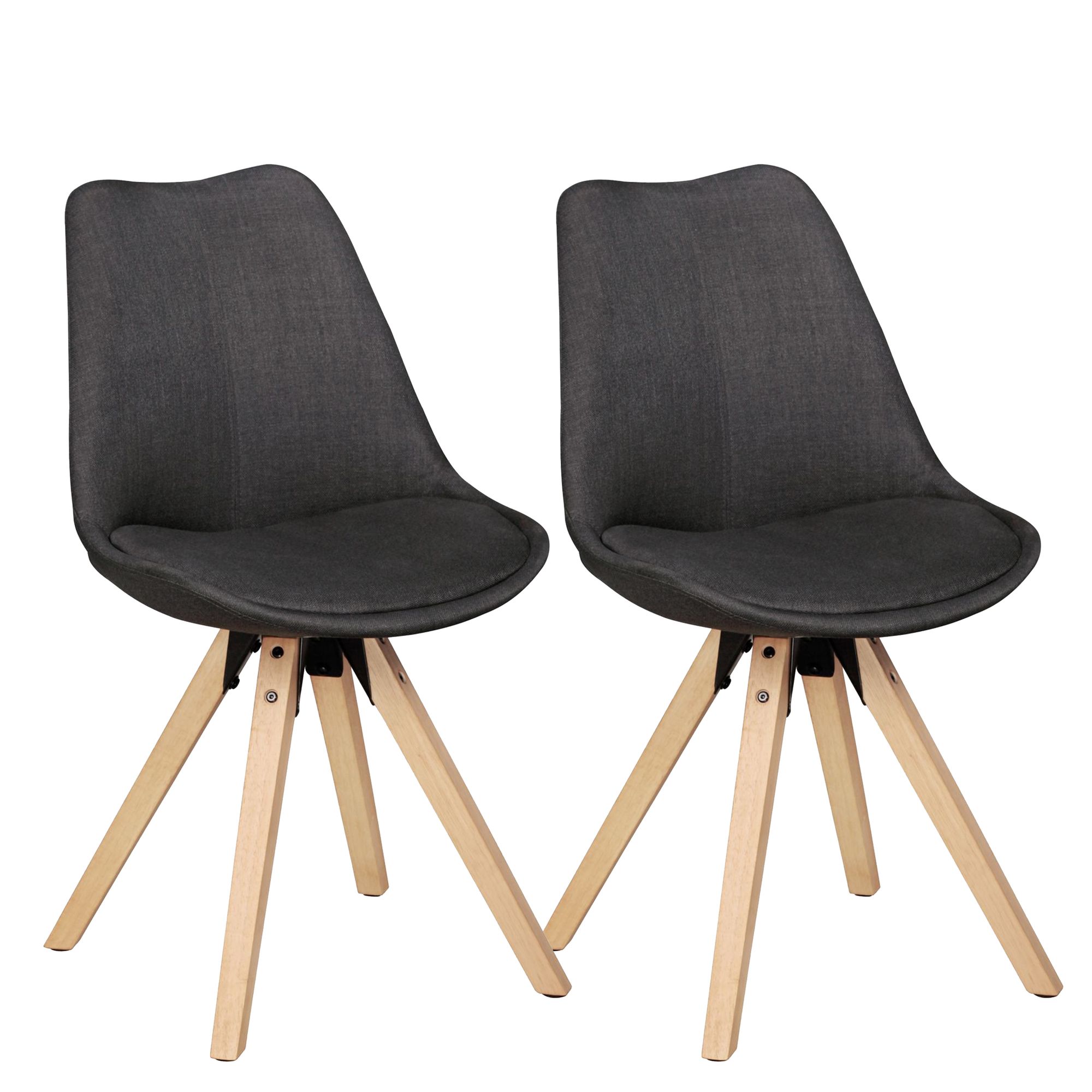 Polsterstuhl Arna Metall Schwarz 49 × 52 × 87 cm