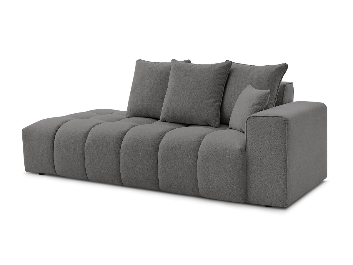 Bobochic Mont-blanc Sofa 4-Sitzer Melange-Stoff Dunkelgrau Armlehne rechts