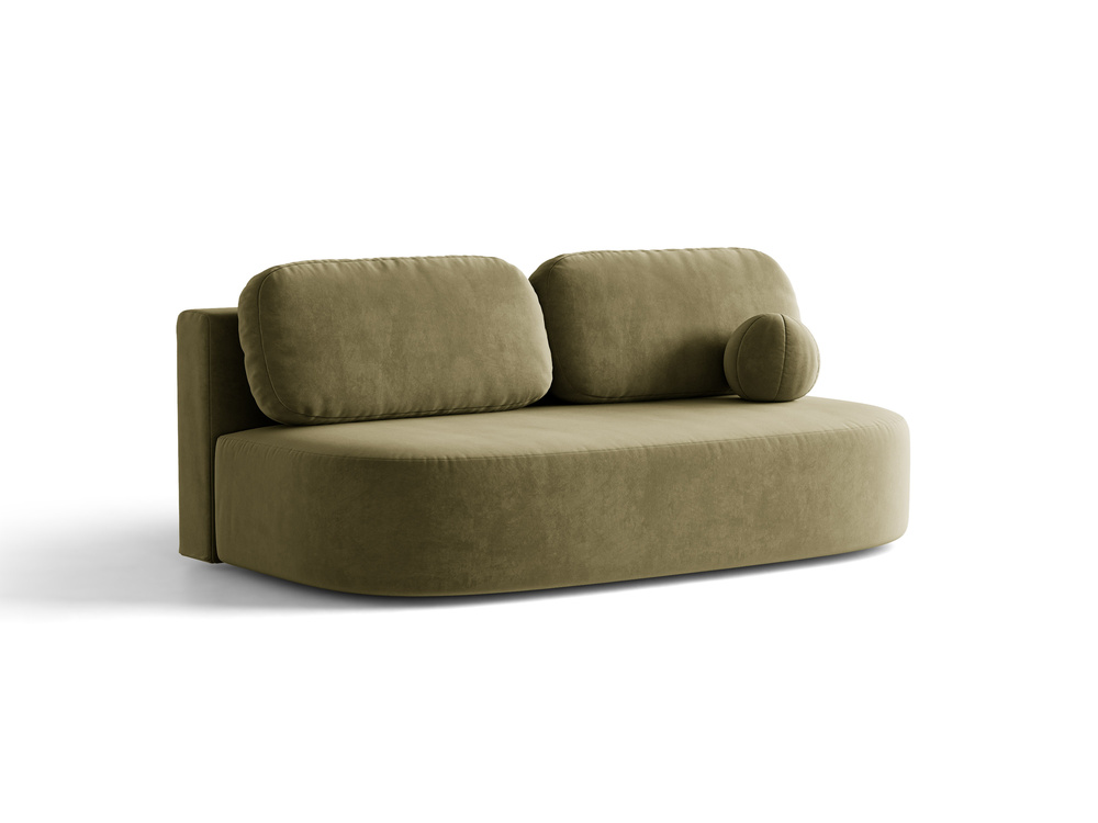 Cosmopolitan Design Schlafsofa Sophia 3-Sitzer mit Bettkasten Samt Salvador Grün