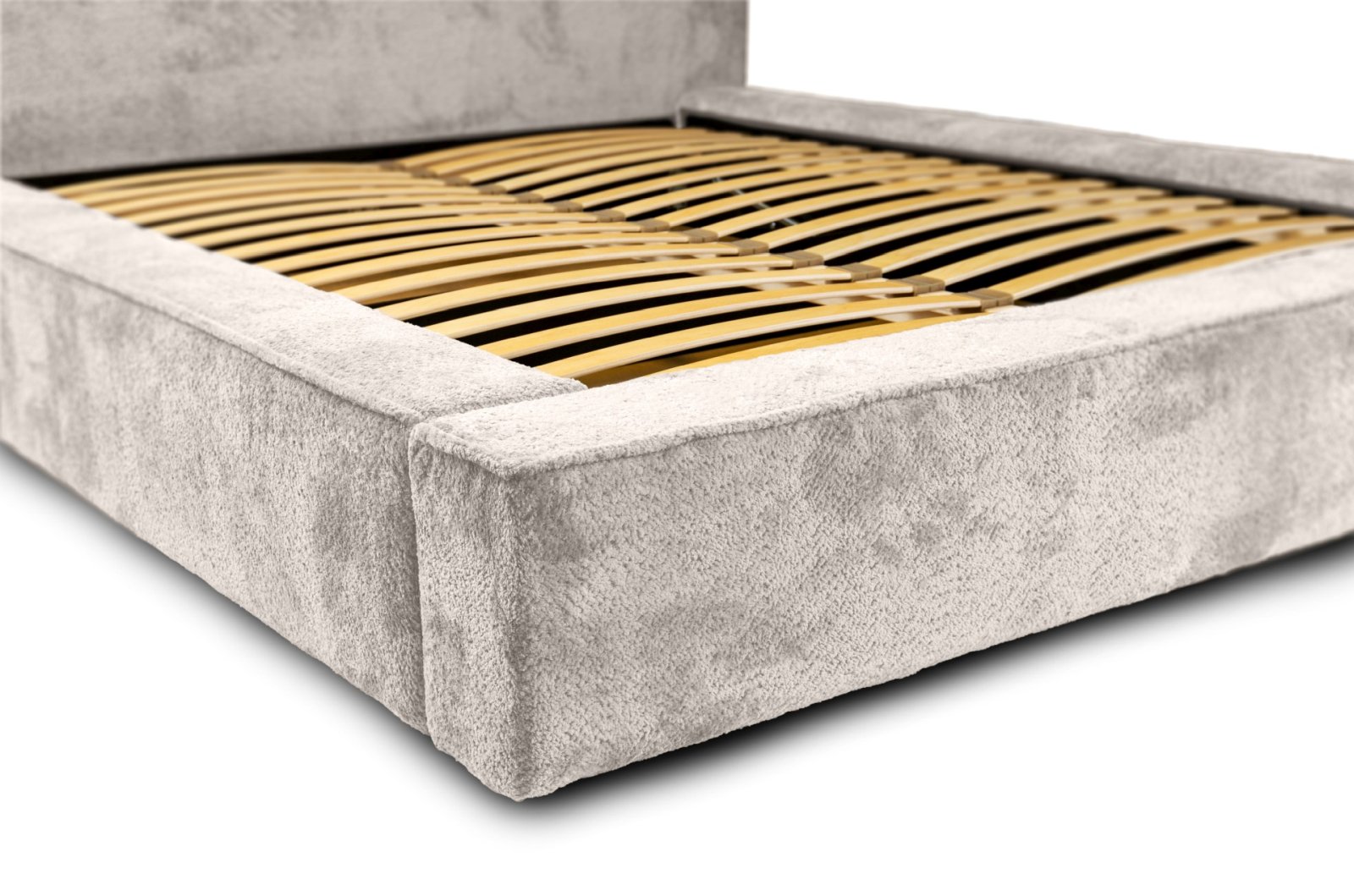 Polsterbett Calio Boucle 180x200 mit Metallrahmen Euphoria 02 Cream