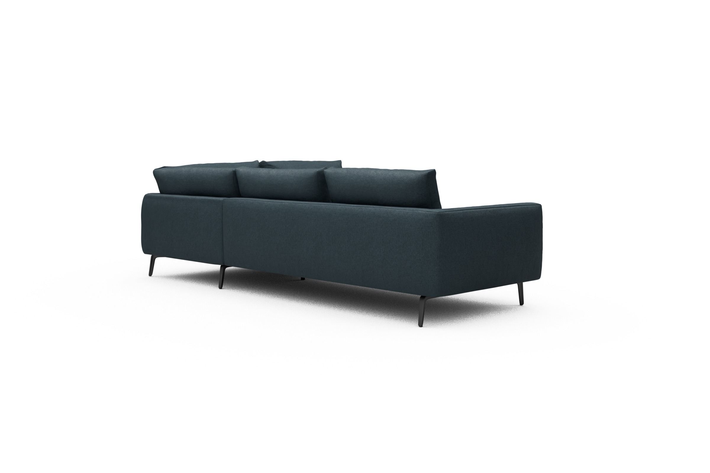 Ecksofa Karl Relax-Ecke rechts mit 2,5-Sitzer Denari-Royal-Blue