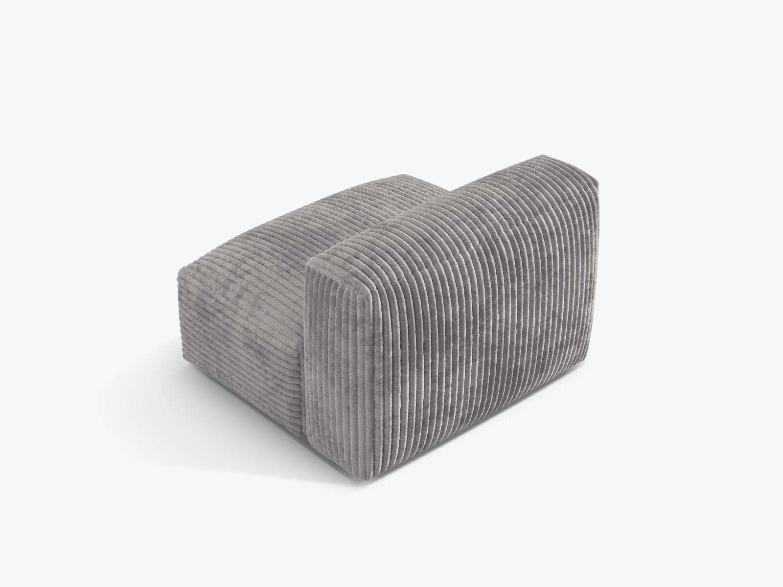 Micadoni Modul Martina 1-Sitzer Kord Tilia Hellgrau