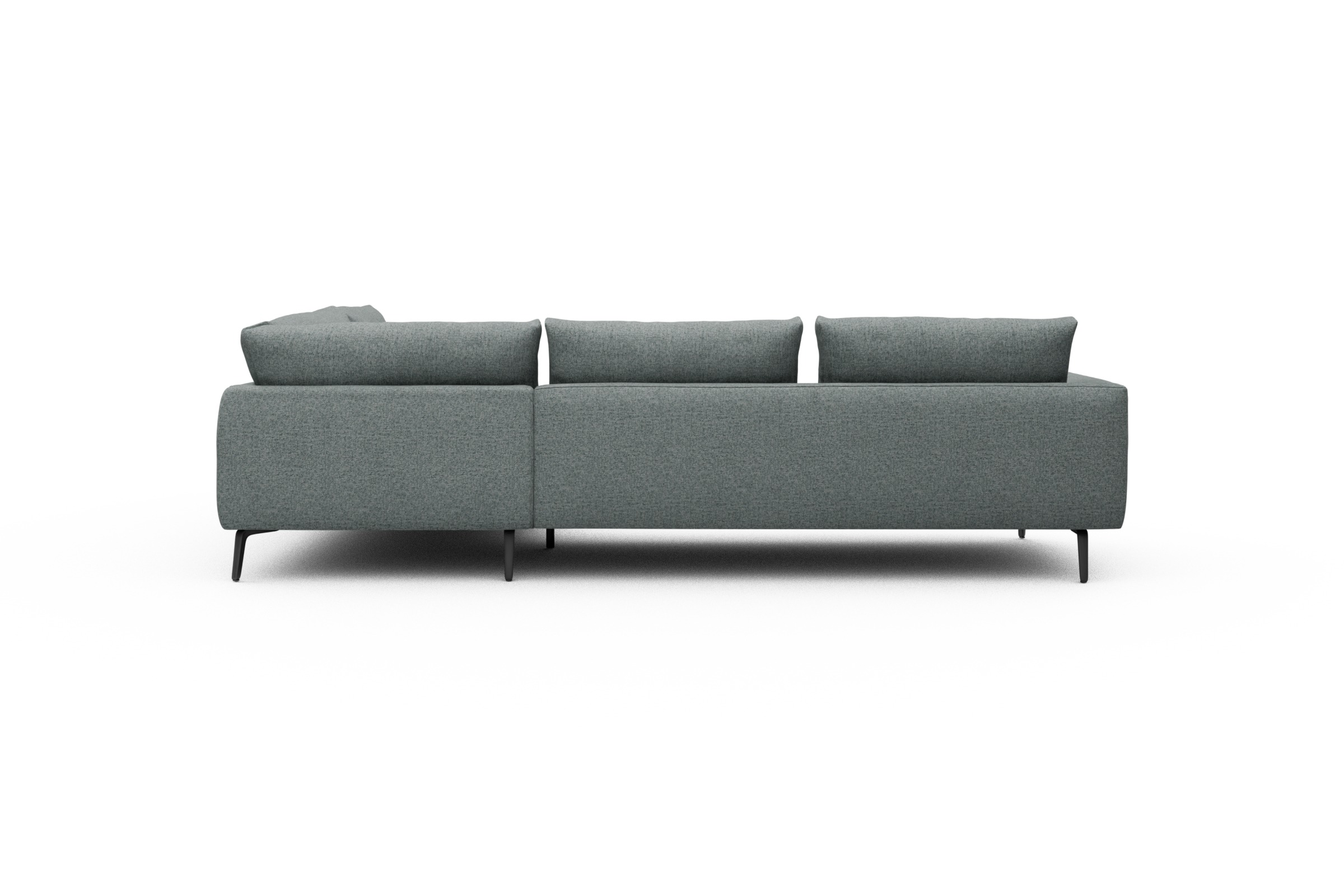 Ecksofa Karl Relax-Ecke rechts mit 2,5-Sitzer Casone-Light-Mixed-Green