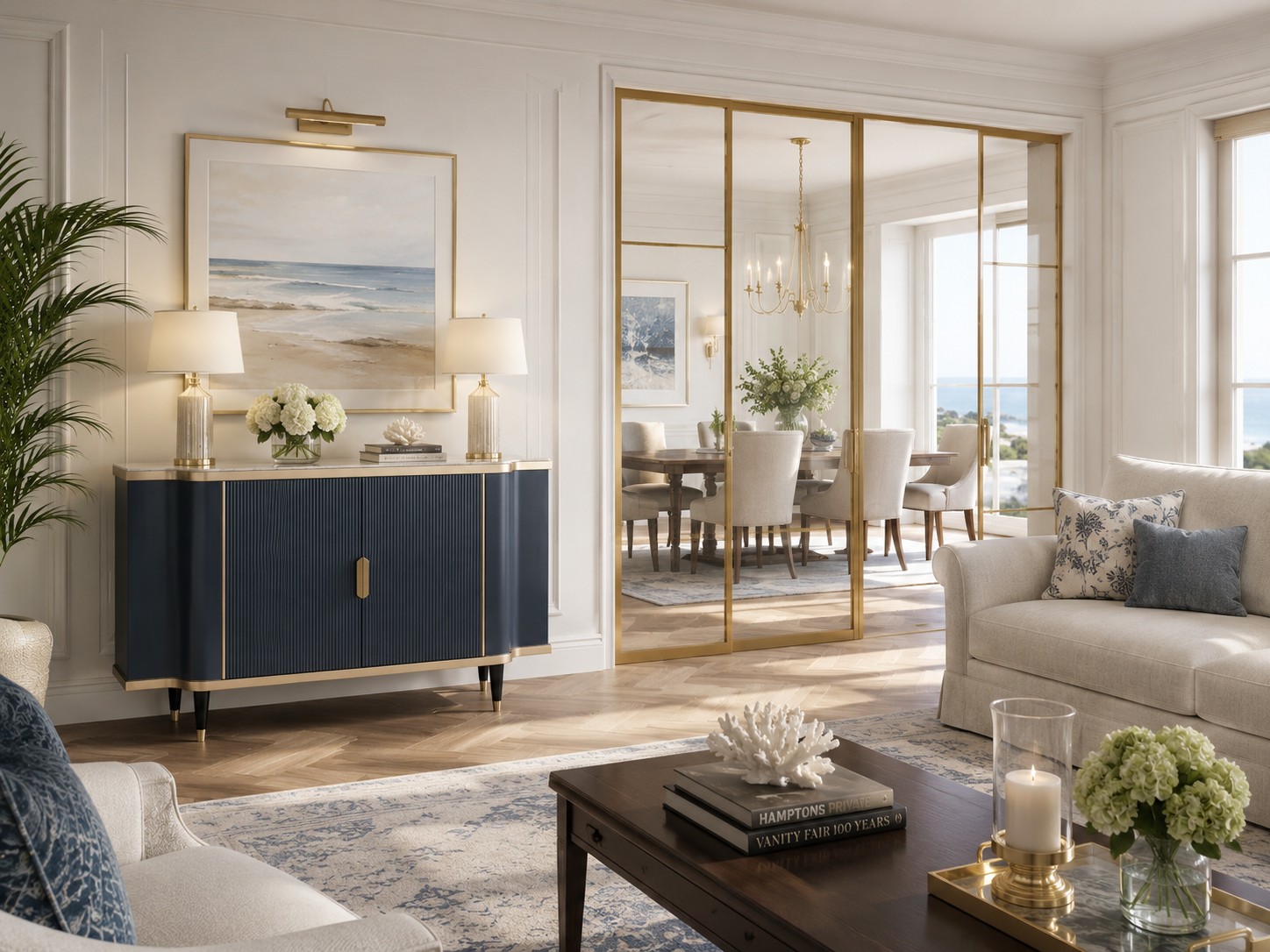 Livin Hill Sideboard Stilig Dunkles Graublau