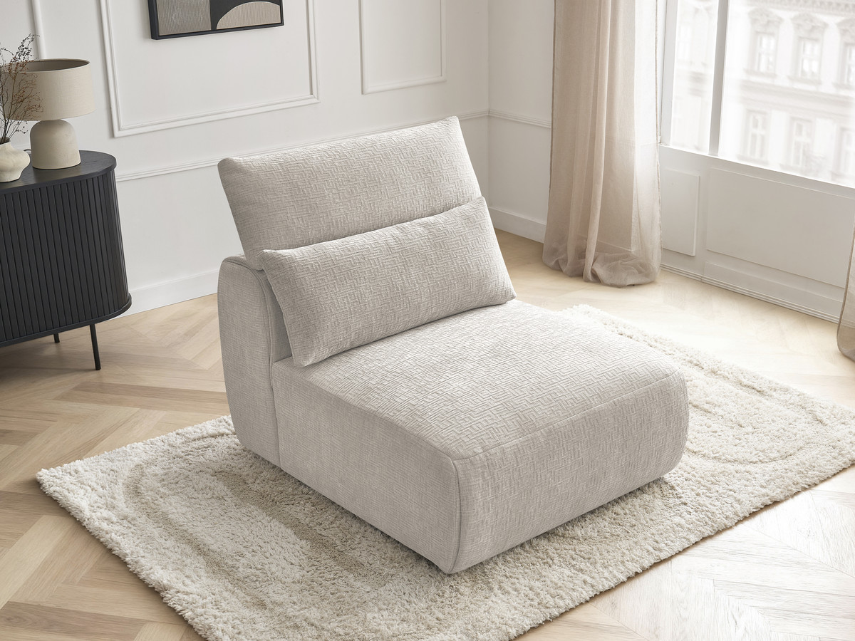 Bobochic Jana Sofamodul 1-Sitzer Strukturstoff Beige
