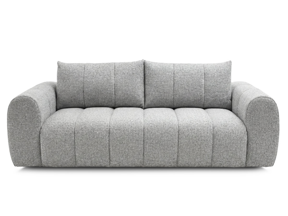 Bobochic Nesty Sofa 3-Sitzer Melange-Stoff Hellgrau