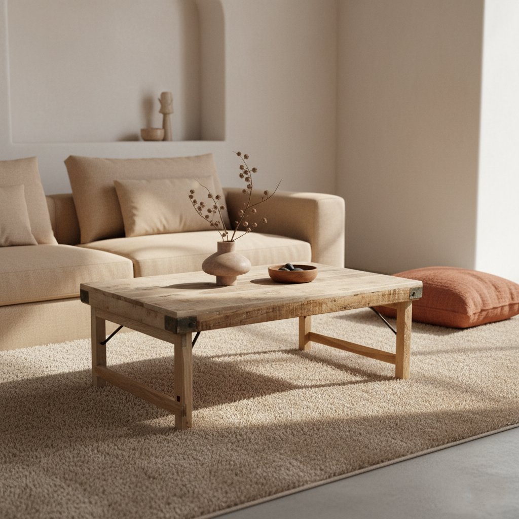 Raw Materials Klappbarer Couchtisch Limewash 120x75x45cm