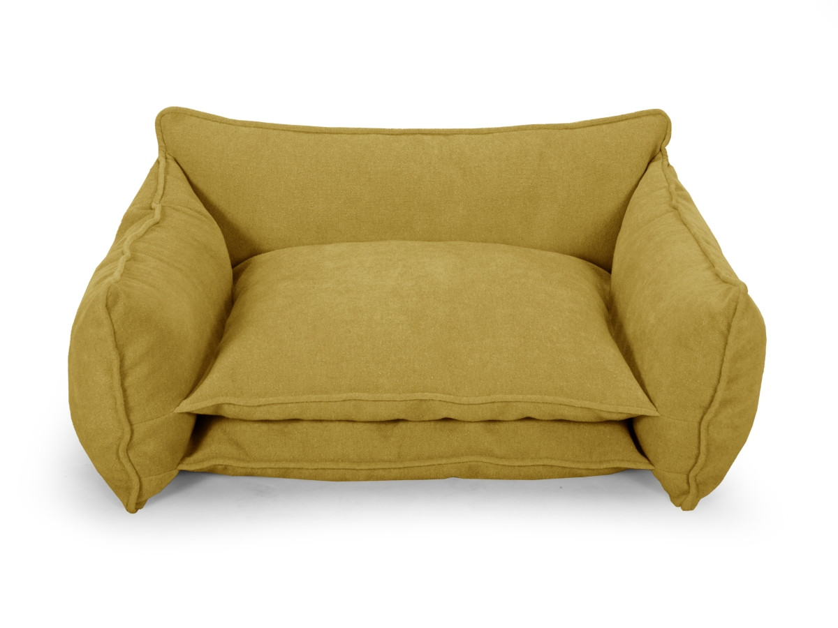 Bobochic Pluto Hundekorb Strukturstoff Gelb, Größe L (84 cm)