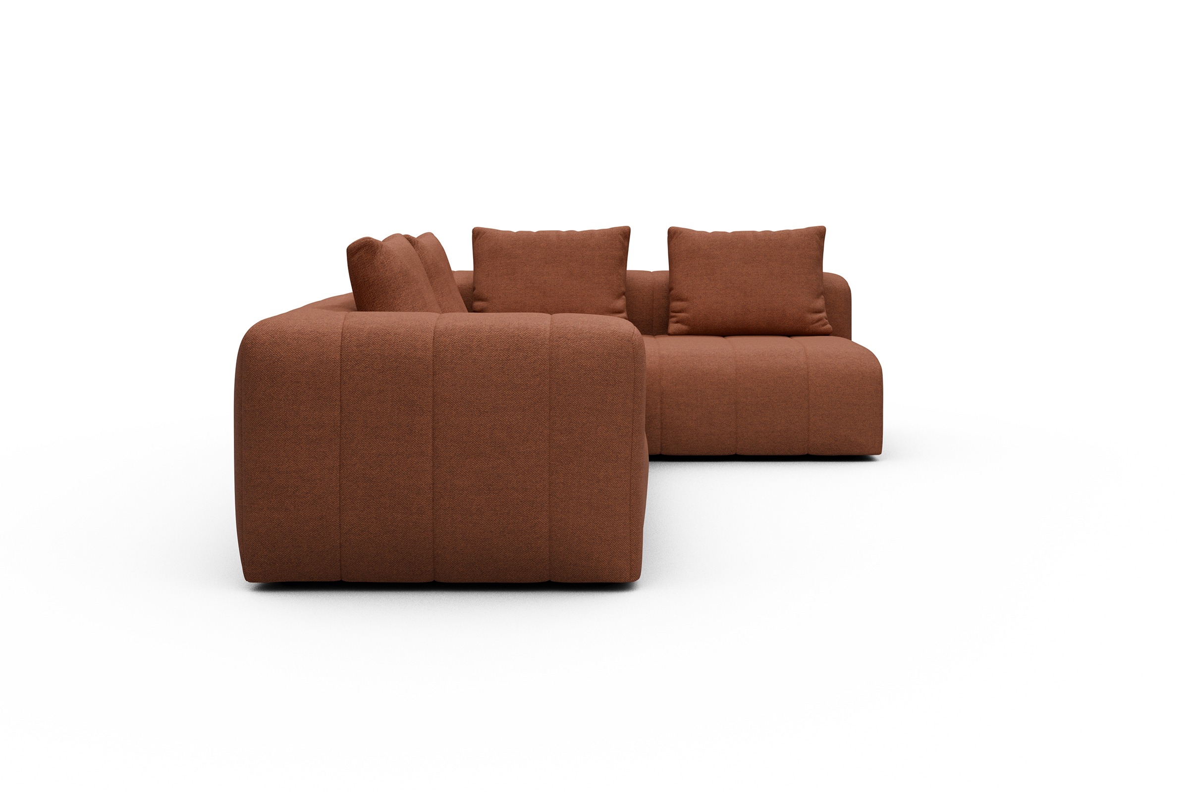 Ecksofa Hugo 2x 2,5-Sitzer Armlehne links Weda-Rust