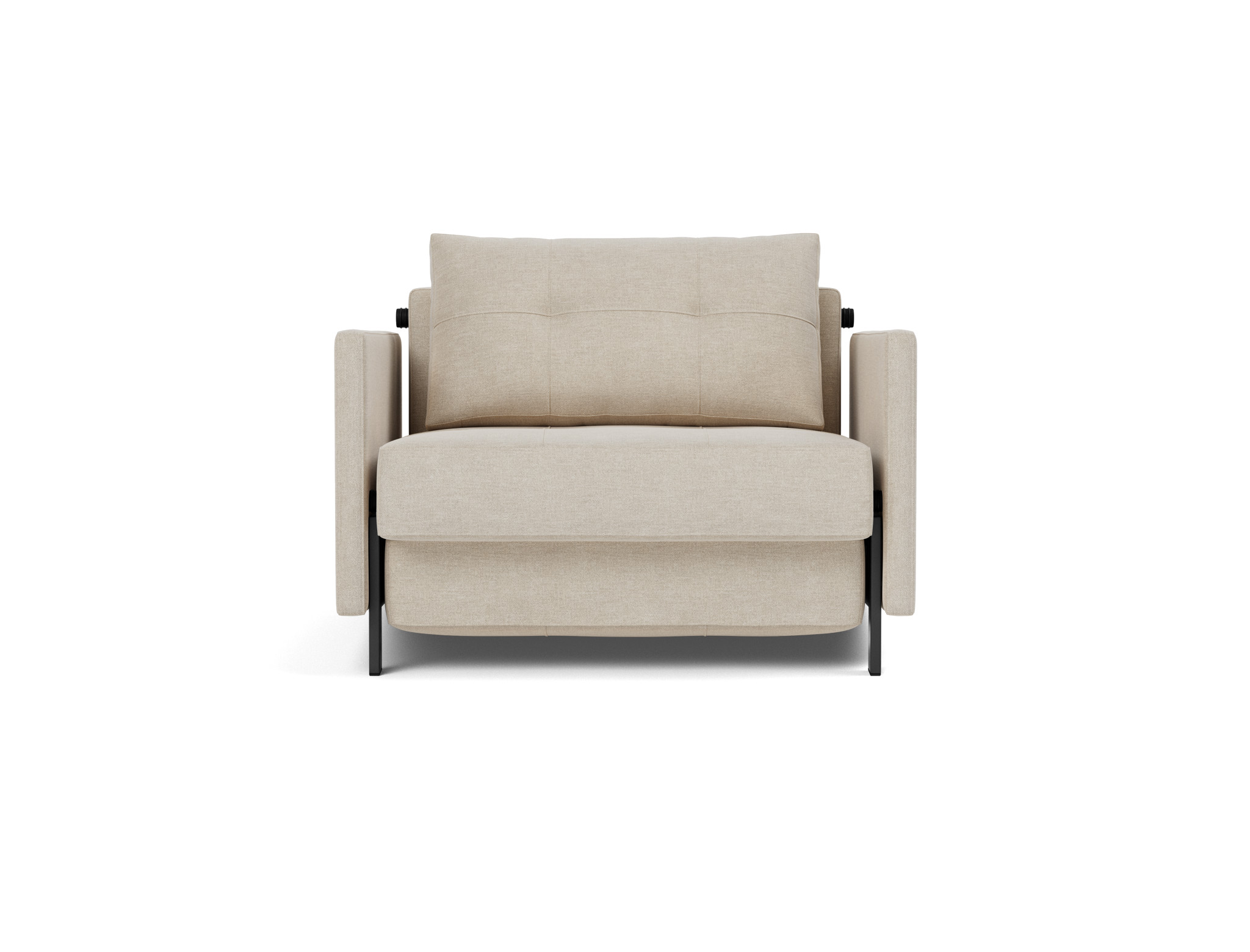 Schlafsessel Cubed 90 mit Armlehnen Flachgewebe Phobos 586-Latte