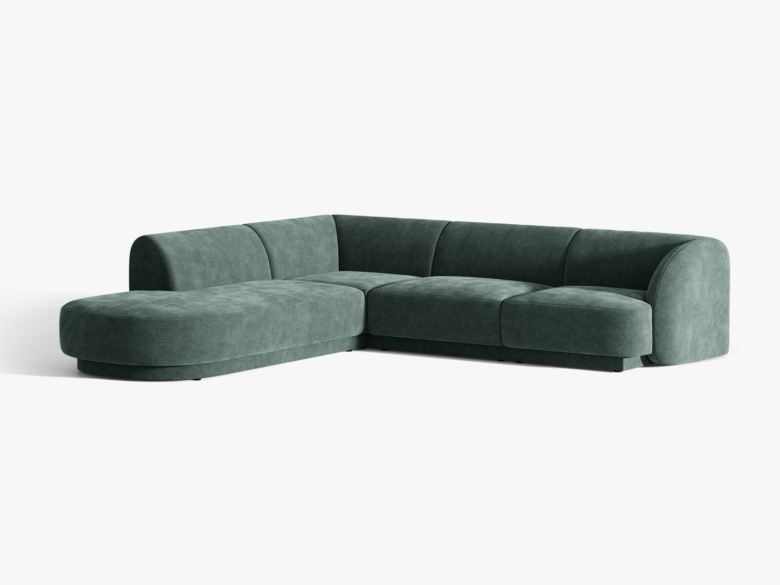 Micadoni Ecksofa Miley 6-Sitzer Links Chenille Haga Petrol