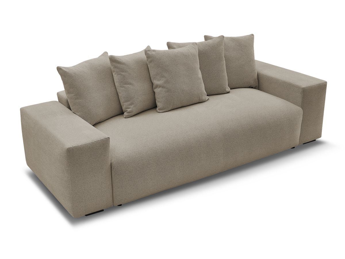 Bobochic Voltaire Sofa 3-Sitzer 280 × 124 cm Melange-Stoff Taupe