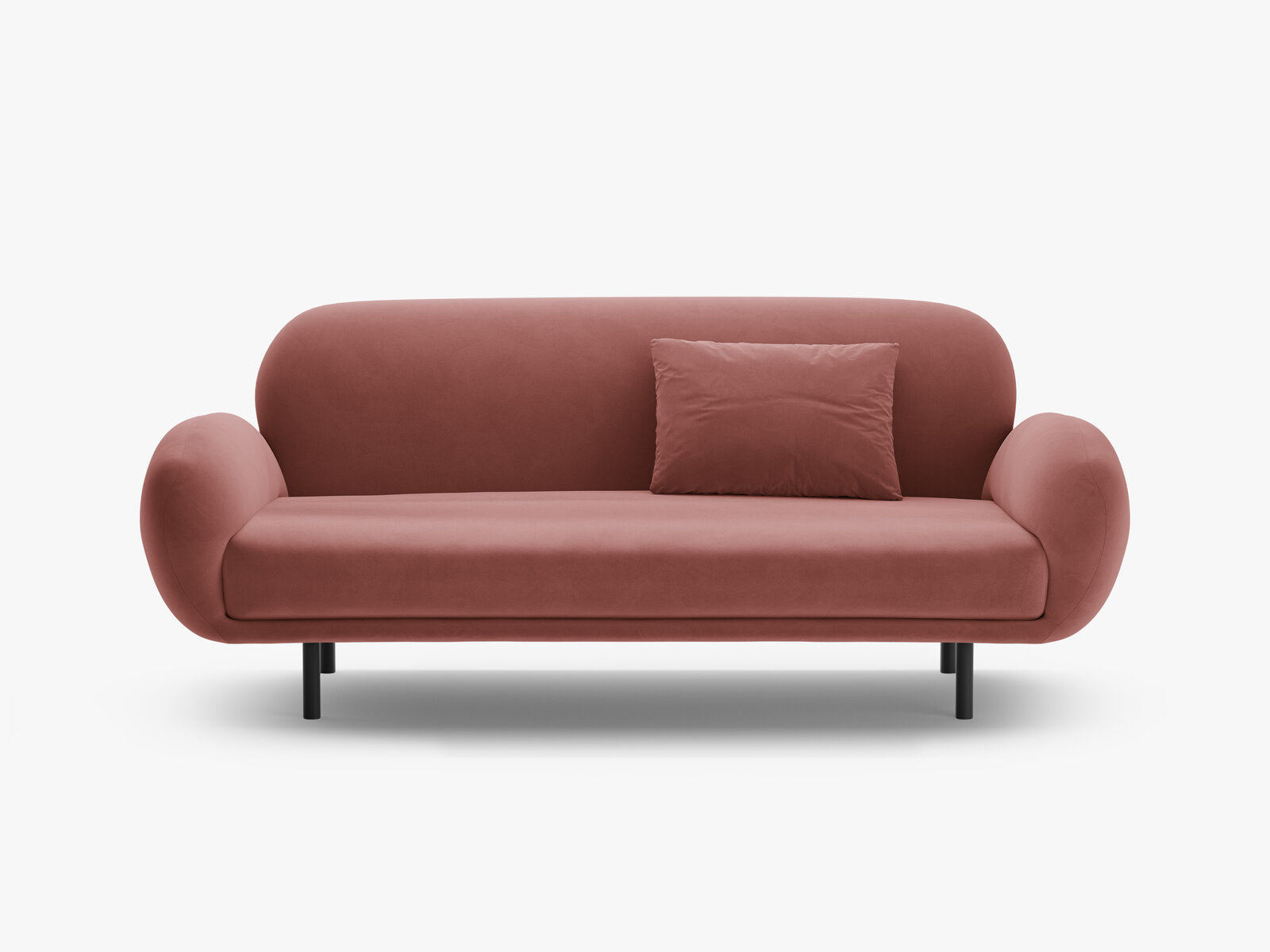 Micadoni Sofa Poppy 2-Sitzer große Version Samt Casino Flamingo